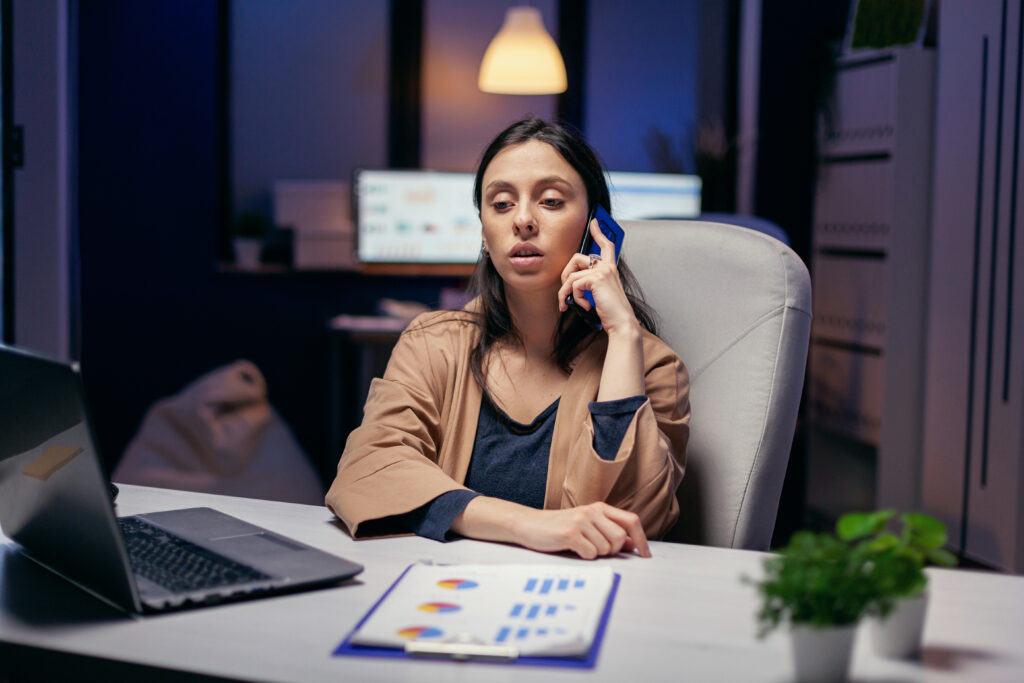 property manager on a call with tenants requesting for repairs